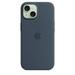 Apple iPhone 15 Silicone Case, Storm Blue-2