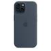 Apple iPhone 15 Silicone Case, Storm Blue-3