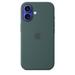 iPhone 16 Silicone Mobile Case with MagSafe, Lake Green-1