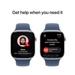 Apple Watch Series 10 GPS + Cellular 46 mm Silver Aluminium Case with Denim Sport Band - S/M-7 Apple Watch Series 10 GPS + Cellular 46 mm Silver Aluminium Case with Denim Sport Band - S/M-7