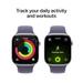 Apple Watch Series 11 GPS + Cellular 46 mm Silver Aluminium Case with Purple Fog Sport Band - M/L-4