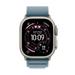 Apple Watch Ultra 3 GPS + Cellular 49 mm Natural Titanium Case with Light Blue Alpine Loop - Medium-2
