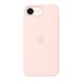 Apple iPhone 17E Silicone Mobile Case, Soft Pink-1