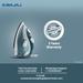 Bajaj MX 3 Neo 1250 W Steam Iron, 180 ml Tank, 12 g/min Steam, Non-Stick, Blue & White-5