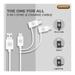 Bandridge U Series B3IN1W 1 m 3-in-1 USB-A to Micro USB, Type-C Fast Charging Cable, White-2 Bandridge U Series B3IN1W 1 m 3-in-1 USB-A to Micro USB, Type-C Fast Charging Cable, White-2