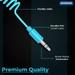 Bandridge BNDTWS 1 Meter 3.5mm Tangle-Free Audio Cable, Blue-6