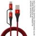boAt Deuce USB 330 2 in 1 Cable, Martian Red-4 boAt Deuce USB 330 2 in 1 Cable, Martian Red-4