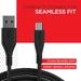 boAt Micro USB Cable 55, 150 cm (1.5 m) Length, 3A Fast Charging, 480mbps Data Transfer, Tangle Free, 10000+ Bends Lifespan, Braided Cable, Universal Compatibility with all Micro USB Devices, Black-5