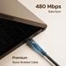 boAt C300 Type C Cable, 60W/3A PD Fast Charging, 480 mbps Data Sync, 150 cm (1.5 m) Length, Premium Nylon Braided Cable, 10000+ Bends Lifespan, Durable Aluminum Alloy Shell, Compatible with Phones, Laptop, Black-3 boAt C300 Type C Cable, 60W/3A PD Fast Charging, 480 mbps Data Sync, 150 cm (1.5 m) Length, Premium Nylon Braided Cable, 10000+ Bends Lifespan, Durable Aluminum Alloy Shell, Compatible with Phones, Laptop, Black-3