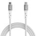 boAt C300 Type C Cable, 60W/3A PD Fast Charging, 480 mbps Data Sync, 150 cm (1.5 m) Length, Premium Nylon Braided Cable, 10000+ Bends Lifespan, Durable Aluminum Alloy Shell, Compatible with Phones, Laptop, White-1