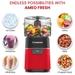 Crompton Ameo Fresh Nutri Blender with Chopper, Red, AMEOFRSHNCH-2 Crompton Ameo Fresh Nutri Blender with Chopper, Red, AMEOFRSHNCH-2