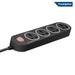 Crompton 4 Out Sockets Surge Guard, Black-1