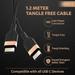 Duracell Type C to Type C Braided Fast Power Cable, Black-4