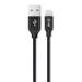 EVM CM09 Lightning Charge and Sync Cable, Premium Nylon Braided Cable, 2.4 Amp Fast Charging, Super Fast data transfer, 120 cm (1.2 m) Length, Compatible with iOS Devices, Black-1