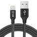 EVM CM09 Lightning Charge and Sync Cable, Premium Nylon Braided Cable, 2.4 Amp Fast Charging, Super Fast data transfer, 120 cm (1.2 m) Length, Compatible with iOS Devices, Black-4