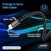 EVM CM09 Lightning Charge and Sync Cable, Premium Nylon Braided Cable, 2.4 Amp Fast Charging, Super Fast data transfer, 120 cm (1.2 m) Length, Compatible with iOS Devices, Black-5