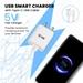EVM USB Smart Charger with Type-C Cable, 5 V Fast Charging, 2.4 A Output, Smart IC technology, Over Current Protection, Short Circuit Protection, Surge Protection, No load Protection, Compatible with all C-type devices, White-5 EVM USB Smart Charger with Type-C Cable, 5 V Fast Charging, 2.4 A Output, Smart IC technology, Over Current Protection, Short Circuit Protection, Surge Protection, No load Protection, Compatible with all C-type devices, White-5