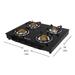 Faber JUMBO 4BB Glass Top Kitchen Hob with 4 Brass Burners, Manual Ignition, Black-2