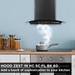 Faber ZEST DLX IN HC SC FL BK 60 Kitchen Hood, Black-4