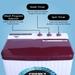 Foxsky 7 Kg Top Loading Semi-Automatic Washing Machine with 3D Scrub Technology, Aqua Wash, Maroon-10 Foxsky 7 Kg Top Loading Semi-Automatic Washing Machine with 3D Scrub Technology, Aqua Wash, Maroon-10