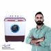 Foxsky 9.5 Kg Top Loading Semi-Automatic Washing Machine with 3D Scrub Technology, Aqua Wash, Maroon-1