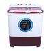 Foxsky 9.5 Kg Top Loading Semi-Automatic Washing Machine with 3D Scrub Technology, Aqua Wash, Maroon-2