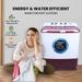 Foxsky 9.5 Kg Top Loading Semi-Automatic Washing Machine with 3D Scrub Technology, Aqua Wash, Maroon-7