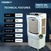 Foxsky Frosta 100 L Desert Air Cooler with Honeycomb Cooling Pads, 100% Copper Motor-4 Foxsky Frosta 100 L Desert Air Cooler with Honeycomb Cooling Pads, 100% Copper Motor-4