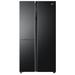 Haier 598 L 3 Star Side by Side Refrigerator with WIFI Enabled Smart Sense AI, Black Glass, HRT-683KGU1-1
