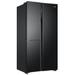 Haier 598 L 3 Star Side by Side Refrigerator with WIFI Enabled Smart Sense AI, Black Glass, HRT-683KGU1-4