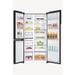Haier 598 L 3 Star Side by Side Refrigerator with WIFI Enabled Smart Sense AI, Black Glass, HRT-683KGU1-7