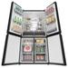 Haier 630 L Side by Side Refrigerator (HRB-700KGU1, Black Glass)-4