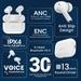 HAMMER Aeromax ANC (32 dB) TWS, BT v5.4, Low Latency, In-Ear Bluetooth Earbuds with Clear ENC Calling, Quad Mics, Type-C, Touch Controls, Deep Bass, 30 Hrs Playtime (White)-2 HAMMER Aeromax ANC (32 dB) TWS, BT v5.4, Low Latency, In-Ear Bluetooth Earbuds with Clear ENC Calling, Quad Mics, Type-C, Touch Controls, Deep Bass, 30 Hrs Playtime (White)-2
