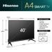 Hisense 101.6 cm (40 inches) Full HD Smart Certified LED TV, 40A4N, Black-4