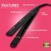 Ikonic Me Black Beauty Hair Iron Straightener, Black-3