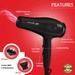 Ikonic Me Ultralight 2000 Hair Dryer, Black-3 Ikonic Me Ultralight 2000 Hair Dryer, Black-3