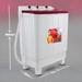 Karbonn 7 Kg Semi Automatic Top Load Washing Machine, White/Red, KJC70S-2024L-2 Karbonn 7 Kg Semi Automatic Top Load Washing Machine, White/Red, KJC70S-2024L-2