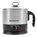 Kelvinator 1.2L 600W Food Grade Electric Kettle with Temperature Controller, Steamer, Egg Boiler, Toughened Glass Lid, Cool Touch Body, Dry Boil Protection, Auto Shut-off, 2 Years Warranty, Black and Stainless Steel-1
