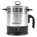 Kelvinator 1.2L 600W Food Grade Electric Kettle with Temperature Controller, Steamer, Egg Boiler, Toughened Glass Lid, Cool Touch Body, Dry Boil Protection, Auto Shut-off, 2 Years Warranty, Black and Stainless Steel-3