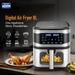 Kent Digital 8 L Air Fryer 1700 W, Black and Silver-2