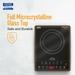KENT Star Induction Cooktop 3000 W, 6 Preset Menu, Full Microcrystalline Glass, Feather Touch Buttons & LED Display, Milk Boiling & Turbo Cooking Function, Overheat Protection & Auto Turn-Off, Black-6
