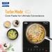 KENT Star Induction Cooktop 3000 W, 6 Preset Menu, Full Microcrystalline Glass, Feather Touch Buttons & LED Display, Milk Boiling & Turbo Cooking Function, Overheat Protection & Auto Turn-Off, Black-8