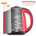 La' Forte 1.8L 1500W Stainless Steel Electric Kettle, Cord-Free, Auto Shut Off Boil-Dry Protection, EKLF001R, Red-5 La' Forte 1.8L 1500W Stainless Steel Electric Kettle, Cord-Free, Auto Shut Off Boil-Dry Protection, EKLF001R, Red-5