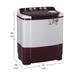 LG 8 kg Semi automatic, Roller Jet Pulsator, Wind jet Dry, 3+1 Washprograms, Rat Away feature, Burguandy, 5 star (P8030SRAZ)-2 LG 8 kg Semi automatic, Roller Jet Pulsator, Wind jet Dry, 3+1 Washprograms, Rat Away feature, Burguandy, 5 star (P8030SRAZ)-2