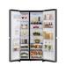 LG 630 L 3 Star Frost Free Side by Side Refrigerator, Matt Black, L257CMC3-7