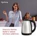 Lifelong 1.5L 1500W Stainless Steel Electric Kettle, Over-Heating Safety Protection, LLEK15, Silver-2