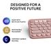 Logitech K380s Pebble Keys 2 Multi-Device Bluetooth Wireless Keyboard, Rose-12
