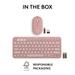 Logitech Pebble 2 Combo, Wireless Keyboard and Mouse, Tonal Rose-10 Logitech Pebble 2 Combo, Wireless Keyboard and Mouse, Tonal Rose-10