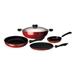 Macclite 5 Piece Pentagon Non Stick Cookware Set - Dosa Tawa, Frying Pan, Kadai with Lid, 2 x Lip Mini Fry Pan-1