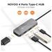 Novoo 4-in-1 USB-C Hub with USB 2.0 Port, USB 3.0 Port, USB-C PD Port, HDMI Port, Dark Grey-2
